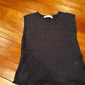 Dark Grey Free People Sleeveless sweater